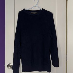 Navy blue crewneck sweater
